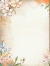 flowers romantic soft mood blank diary, AIGENERATED